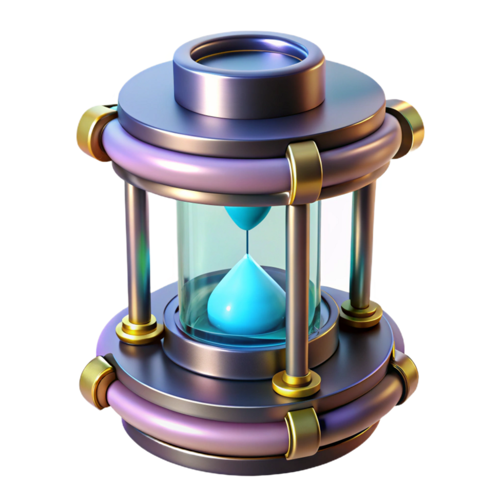 pristine distinctive Time travel device, futuristic gadget, temporal manipulation. NO BACKGROUND with Transparent Background. png