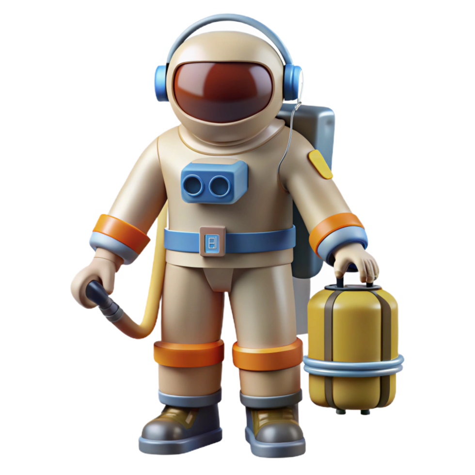 radiant avant-garde Space suit, astronaut gear, life support system. NO BACKGROUND with Transparent Background. ultra HD png