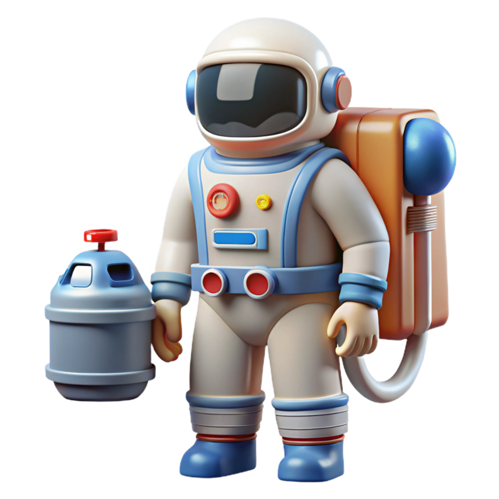 extraordinary baroque Space suit, astronaut gear, life support system. NO BACKGROUND with Transparent Background. professional png