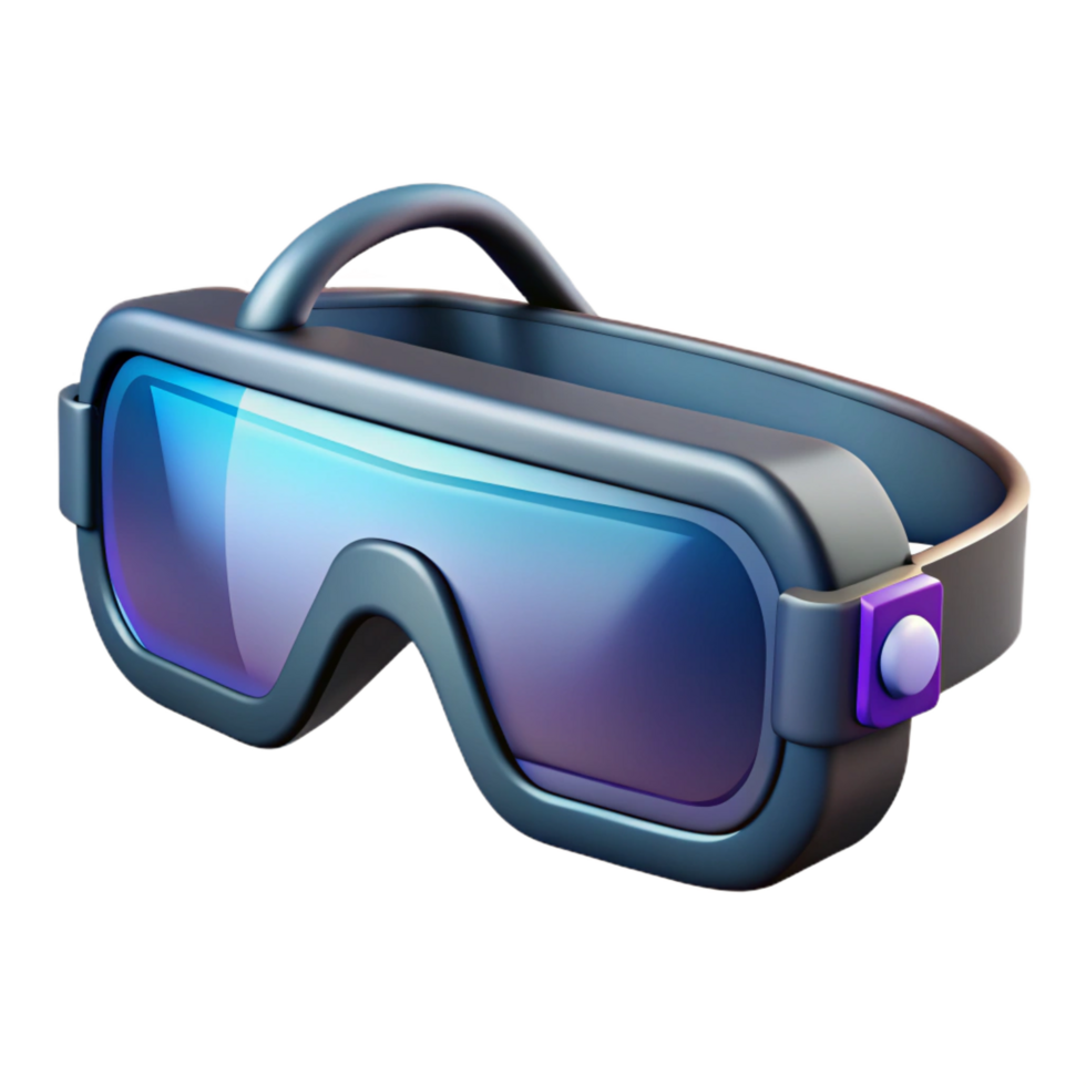 radiant contemporary Futuristic glasses, augmented reality display, sleek design, advanced technology. NO BACKGROUND with Transparent Background. elite png