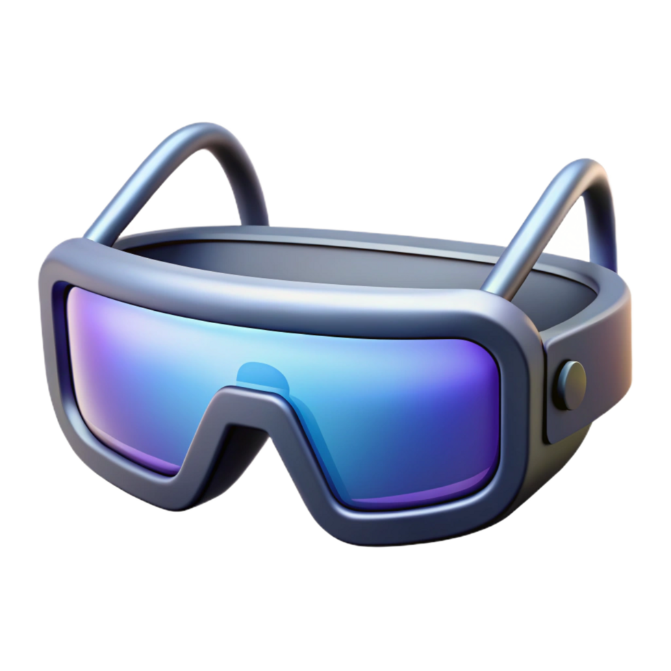 ethereal dramatic Futuristic glasses, augmented reality display, sleek design, advanced technology. NO BACKGROUND with Transparent Background. studio quality png