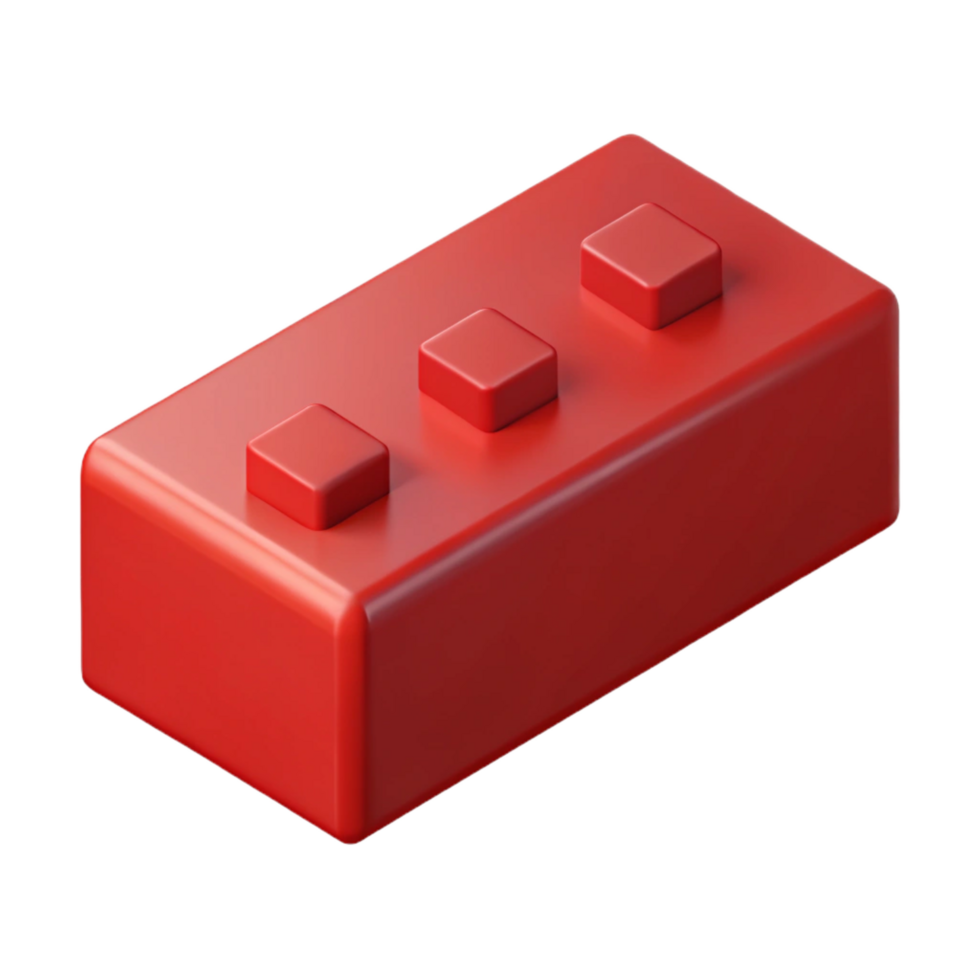 immaculate energetic minimalist Single red brick NO BACKGROUND with Transparent Background. elite png