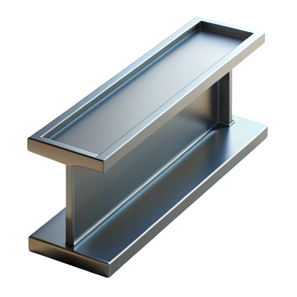 iconic surreal Steel I-beam NO BACKGROUND with Transparent Background. handcrafted png