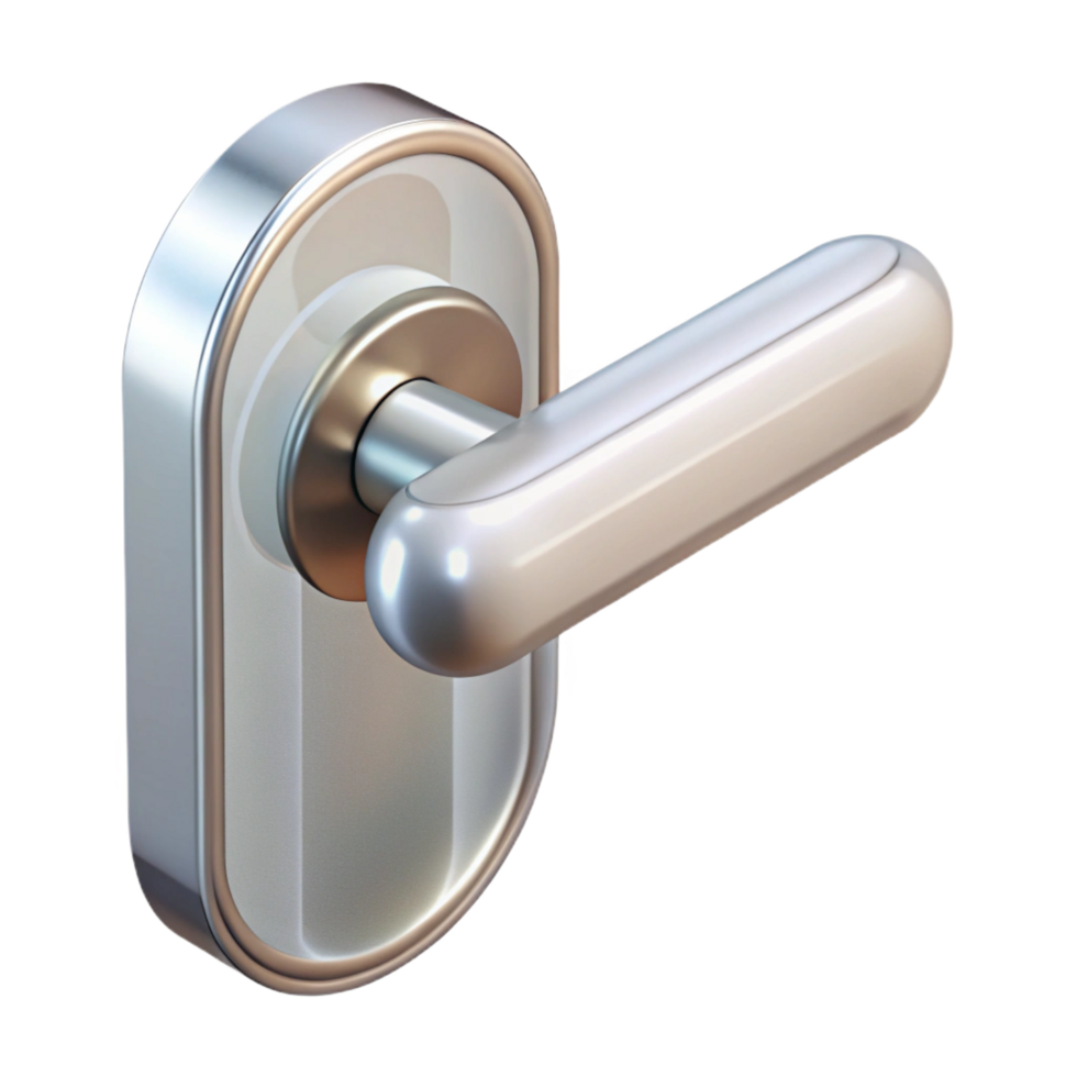 hypnotic timeless Modern minimalist door handle NO BACKGROUND with Transparent Background. png