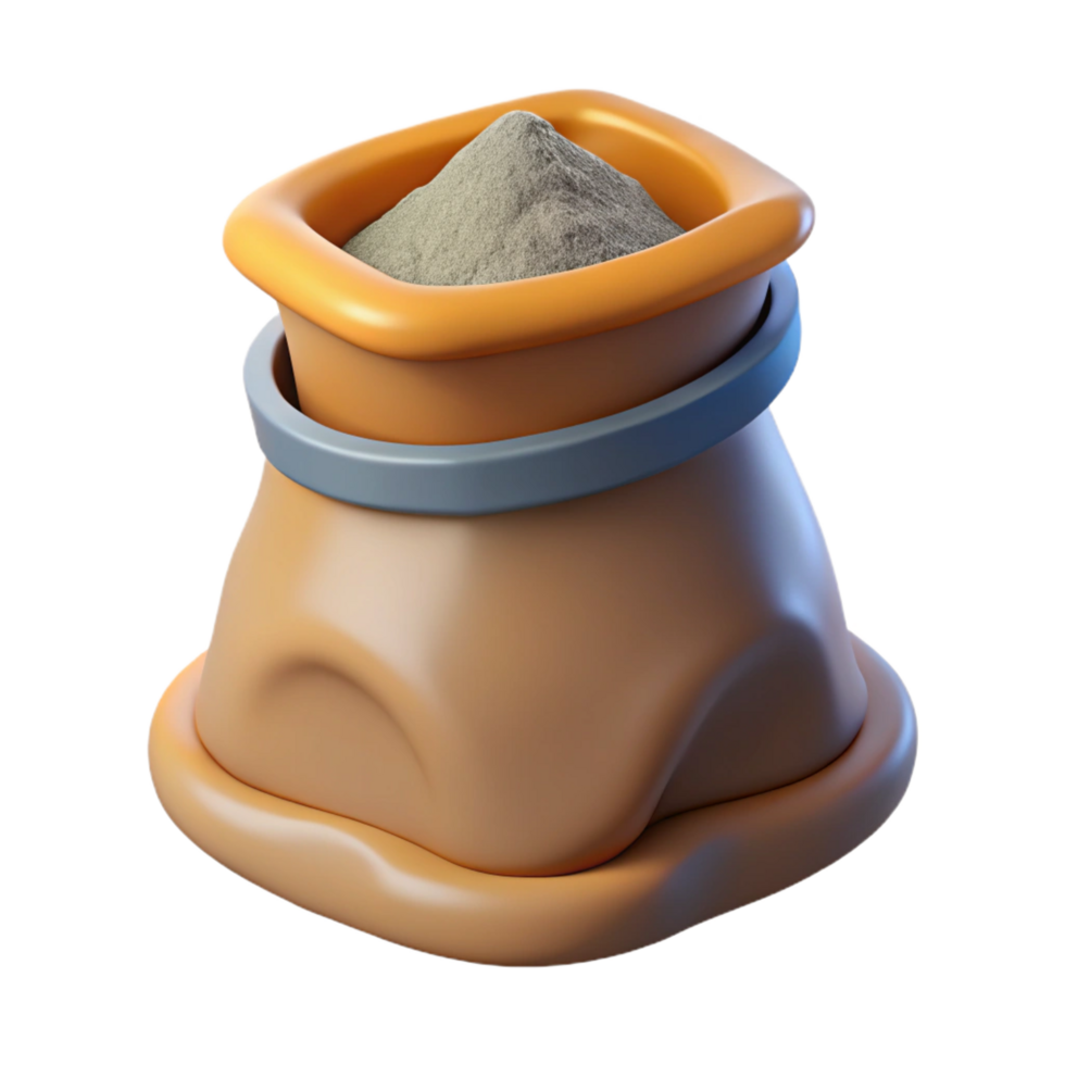 extraordinary remarkable Bag of concrete mix NO BACKGROUND with Transparent Background. png