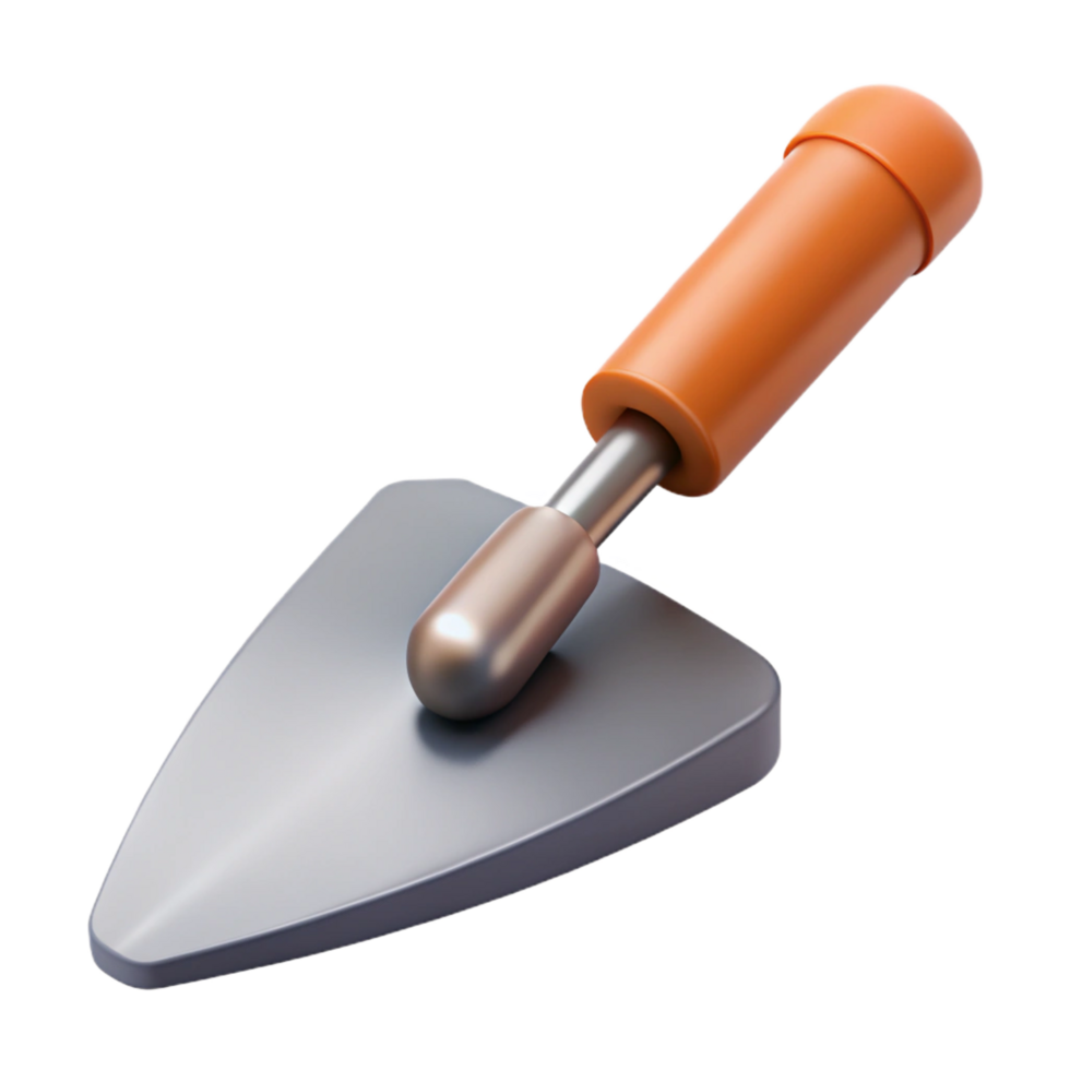 alluring distinctive Trowel with concrete residue NO BACKGROUND with Transparent Background. png