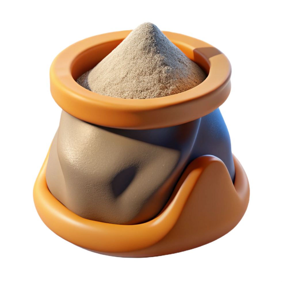 alluring coveted Bag of concrete mix NO BACKGROUND with Transparent Background. png