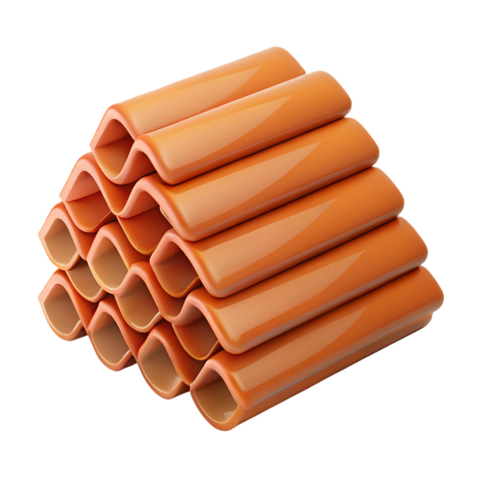 timeless victorian Stack of roof tiles NO BACKGROUND with Transparent Background. 4K png