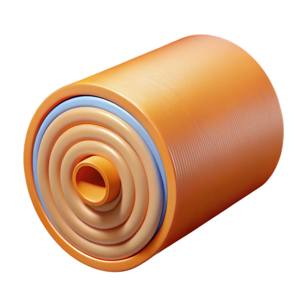 alluring timeless Roll of insulation material NO BACKGROUND with Transparent Background. png