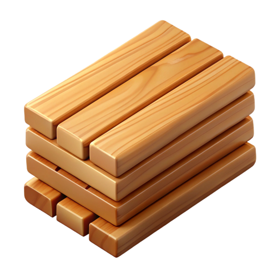 coveted retro Bundle of wooden planks NO BACKGROUND with Transparent Background. crisp png