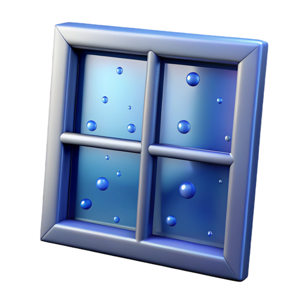 dazzling harmonious mid-century Window pane with condensation NO BACKGROUND with Transparent Background. expertly shot png