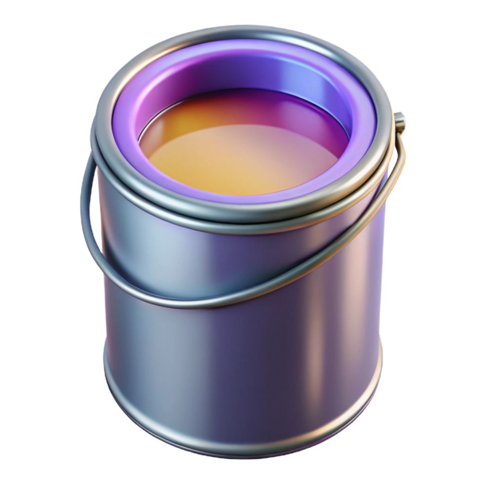 harmonious elegant Can of paint NO BACKGROUND with Transparent Background. precision png