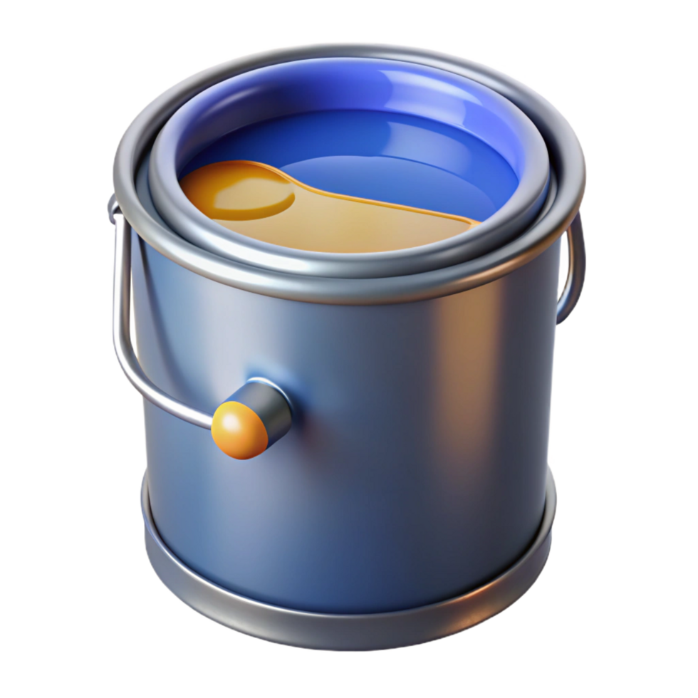immaculate joyful mid-century Can of paint NO BACKGROUND with Transparent Background. flawless png