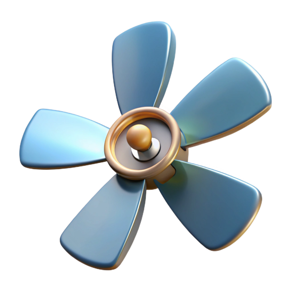 pristine dreamy vintage Ceiling fan blade NO BACKGROUND with Transparent Background. professional png