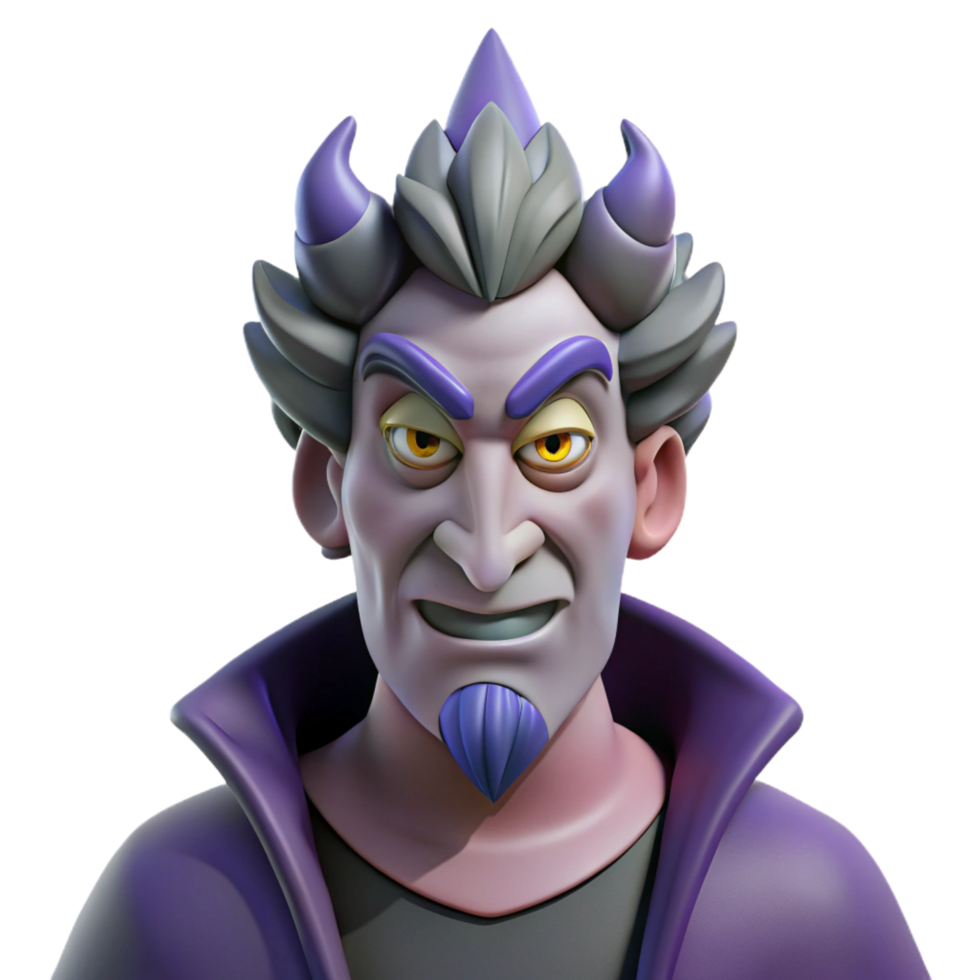 wonderful organic Hades, God of the Underworld, stern expression, NO BACKGROUND with Transparent Background. artisan png