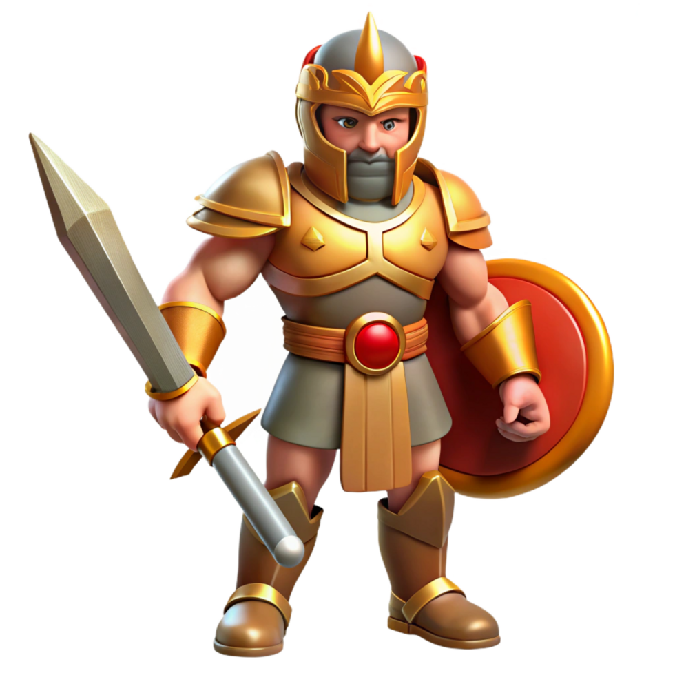 glorious mysterious retro Ares, God of War, holding sword, NO BACKGROUND with Transparent Background. exclusive png