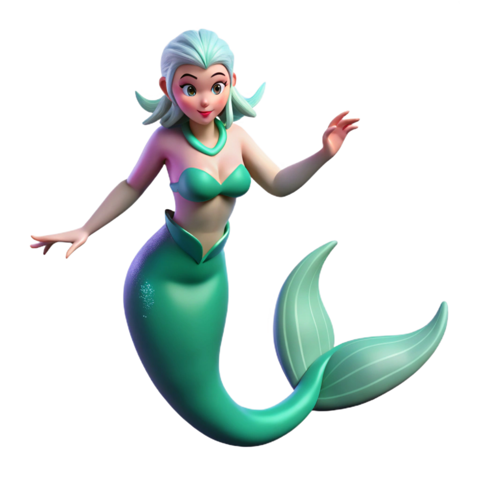 quintessential impressionist Siren, mythical creature, alluring song, NO BACKGROUND with Transparent Background. luxury png