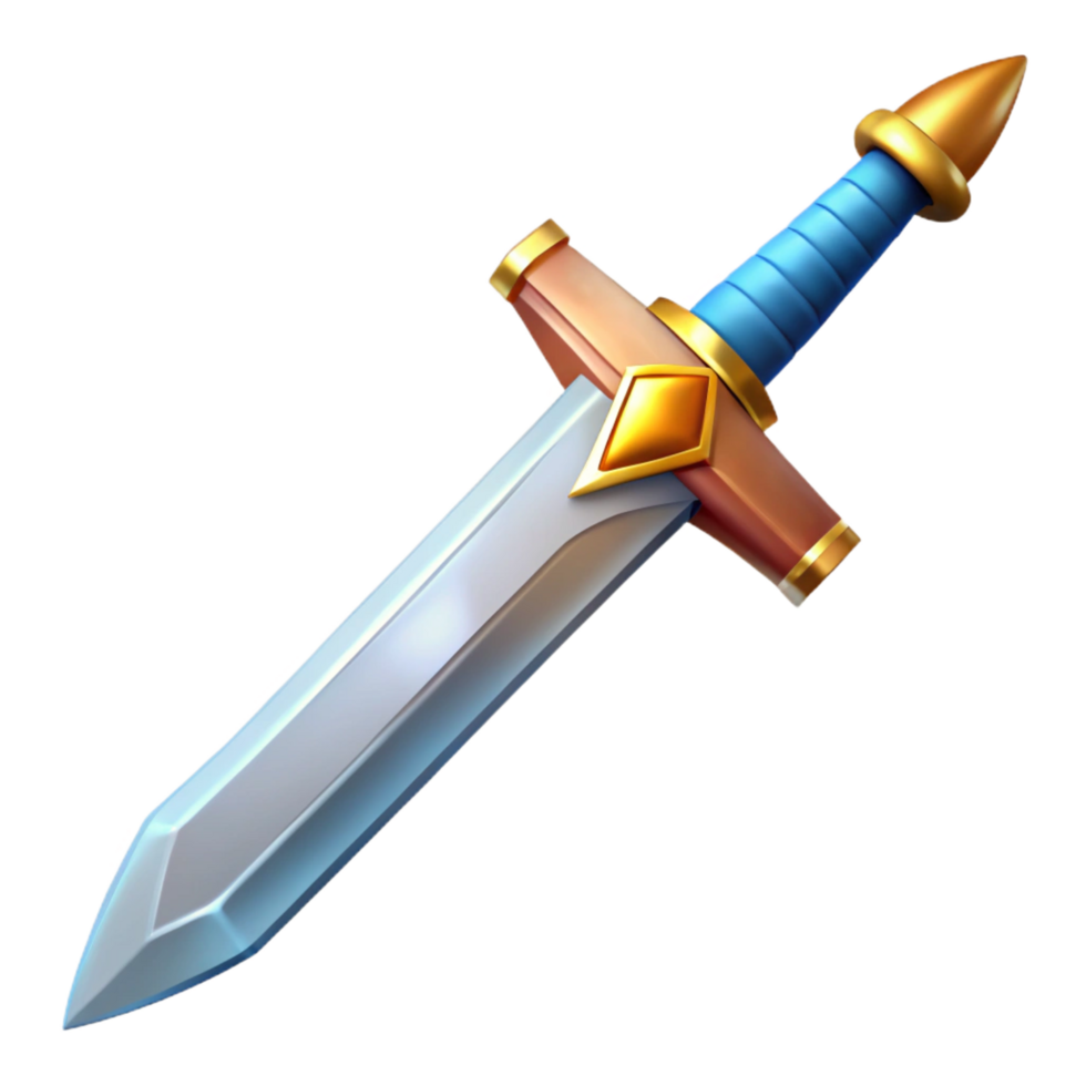 captivating classic Excalibur, King Arthur's sword, NO BACKGROUND with Transparent Background. refined png