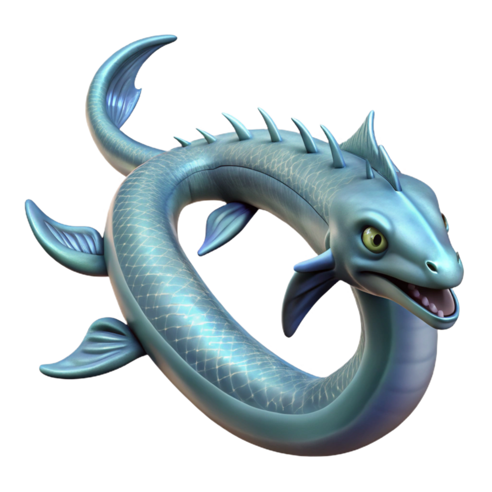 captivating creative Leviathan, sea monster, biblical, NO BACKGROUND with Transparent Background. genuine png