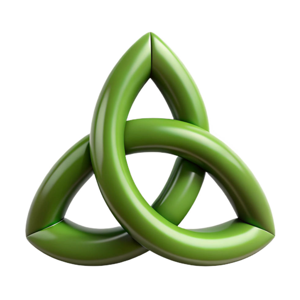 distinguished classic Triquetra, Celtic symbol, trinity knot, NO BACKGROUND with Transparent Background. handcrafted png