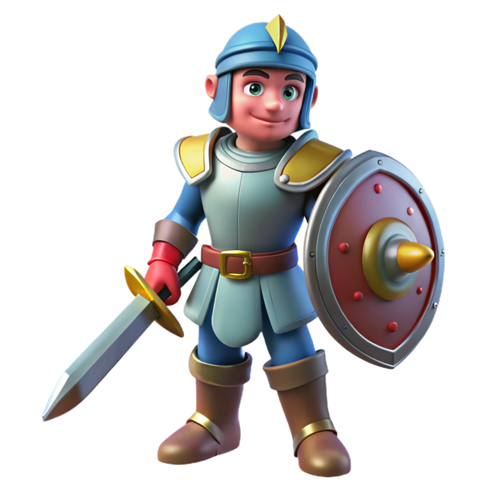 exceptional coastal A brave knight in shining armor with a sword and shield. NO BACKGROUND with Transparent Background. ultra HD png