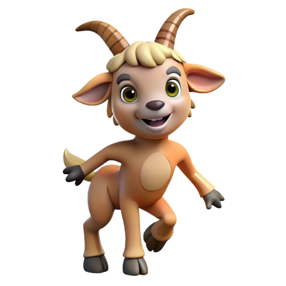 hypnotic iconic A playful satyr with goat legs and a mischievous grin. NO BACKGROUND with Transparent Background. png