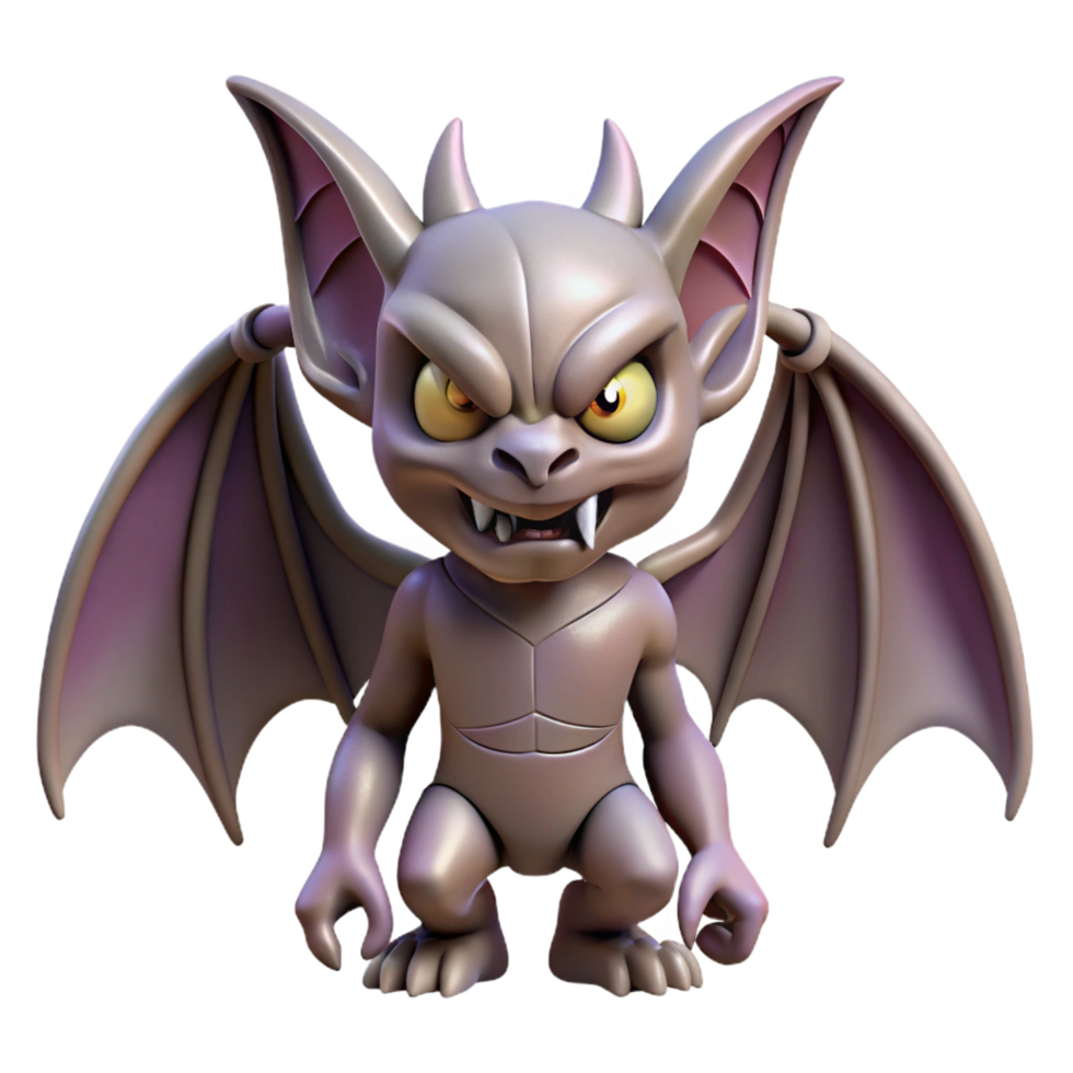 breathtaking dramatic abstract A creepy gargoyle with wings and a menacing expression. NO BACKGROUND with Transparent Background. high resolution png