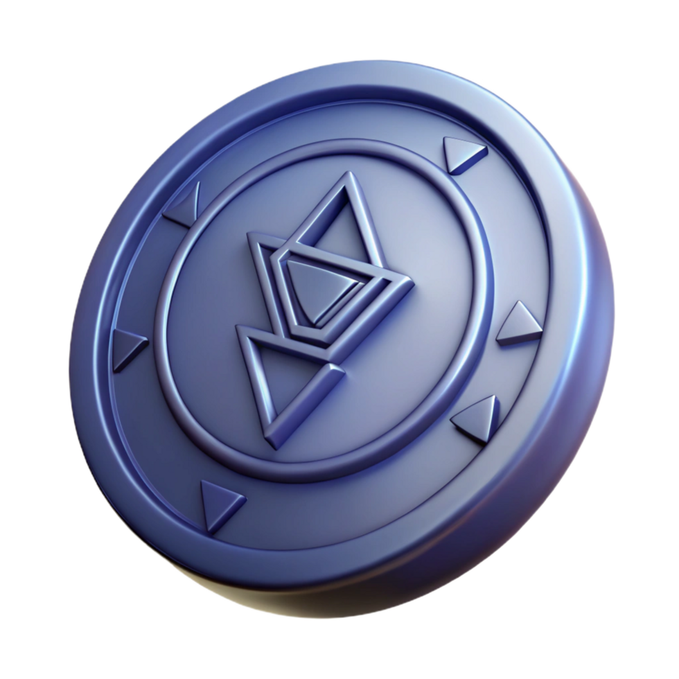 dramatic dynamic contemporary A single, ancient coin with mystical symbols. NO BACKGROUND with Transparent Background. original png
