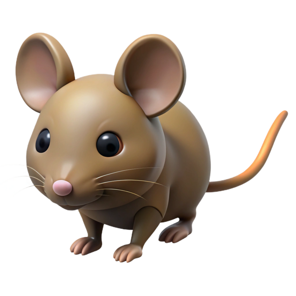 timeless retro Small brown field mouse NO BACKGROUND with Transparent Background. detailed png