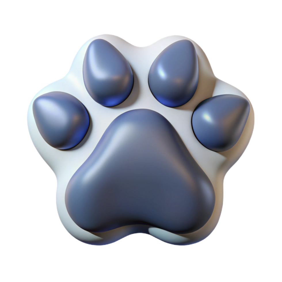 standout artistic Wolf paw print NO BACKGROUND with Transparent Background. flawless png
