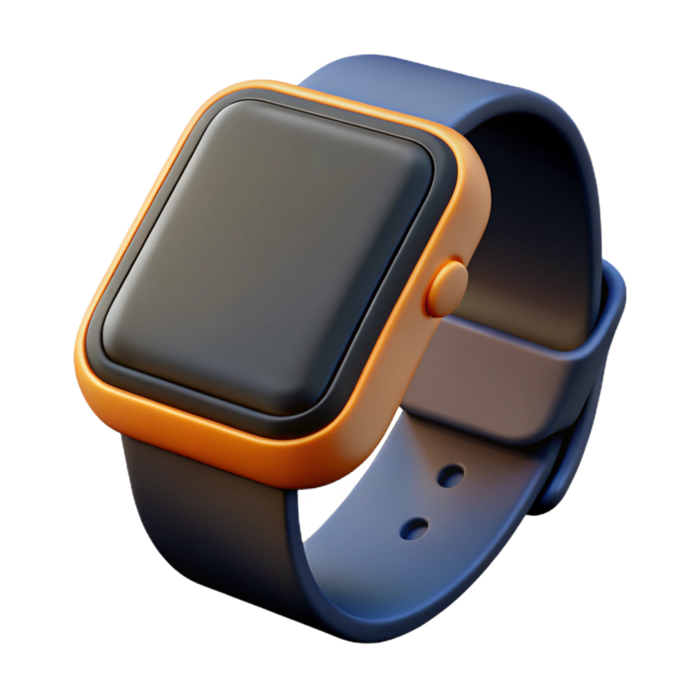 splendid quintessential A smartwatch with a black band. NO BACKGROUND with Transparent Background. png