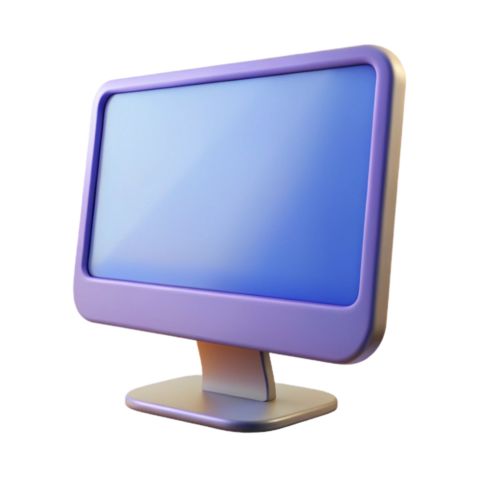 enchanting elegant A computer monitor, widescreen. NO BACKGROUND with Transparent Background. high quality png