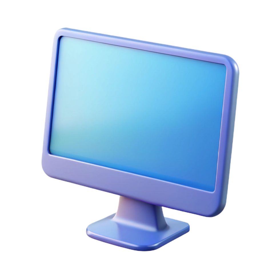 extraordinary harmonious rustic A computer monitor, widescreen. NO BACKGROUND with Transparent Background. premium png