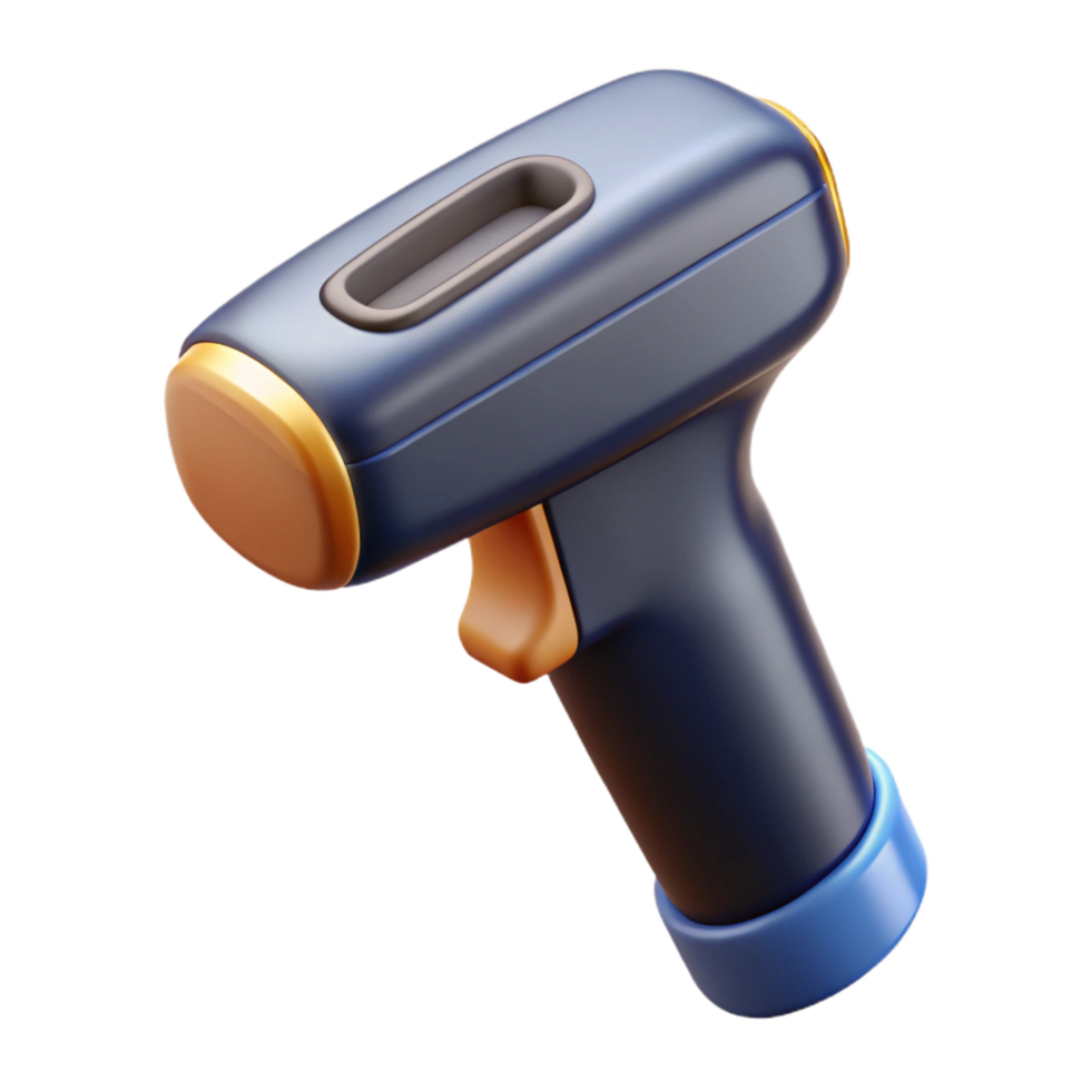 dazzling rare A barcode scanner, handheld. NO BACKGROUND with Transparent Background. png