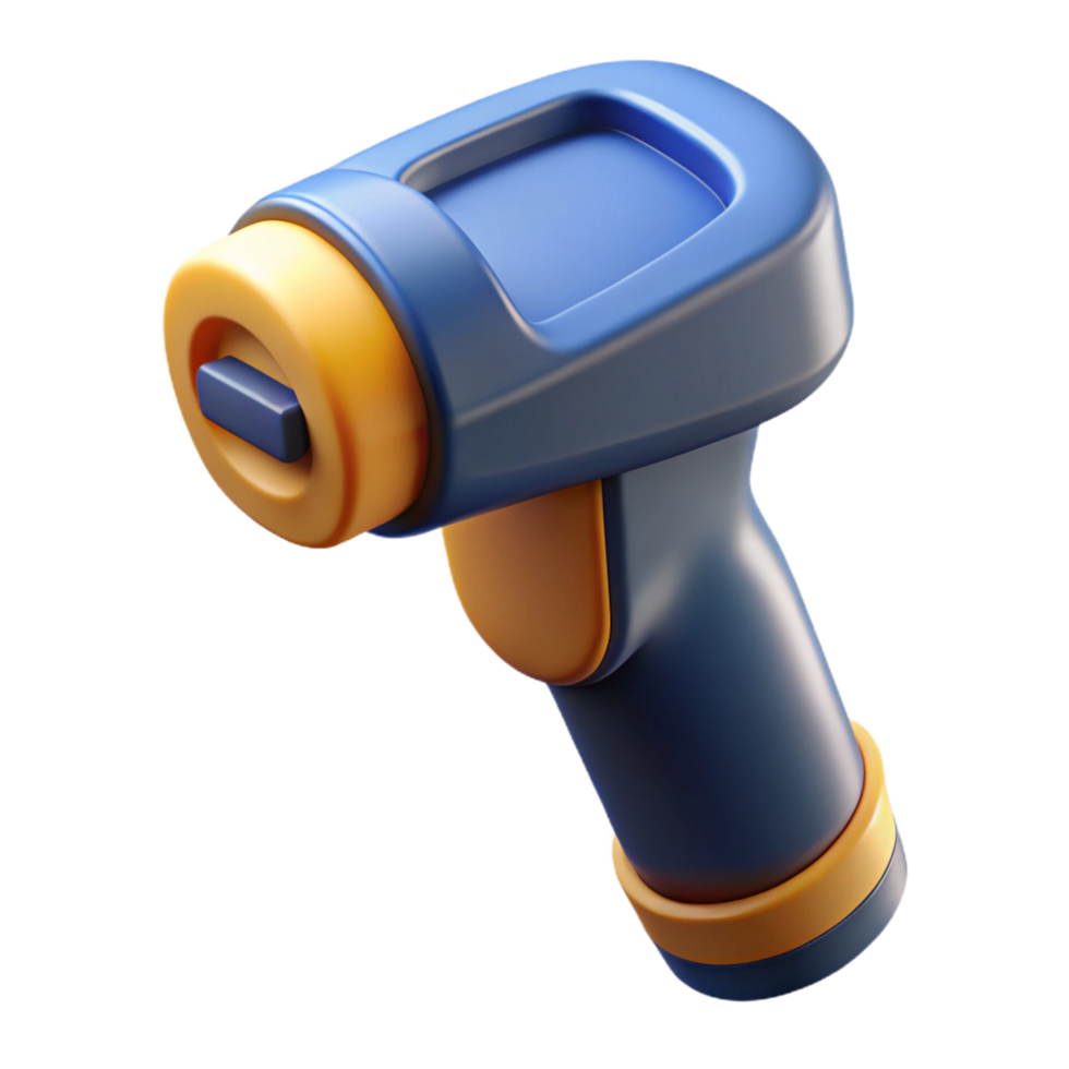 playful majestic A barcode scanner, handheld. NO BACKGROUND with Transparent Background. impeccable png