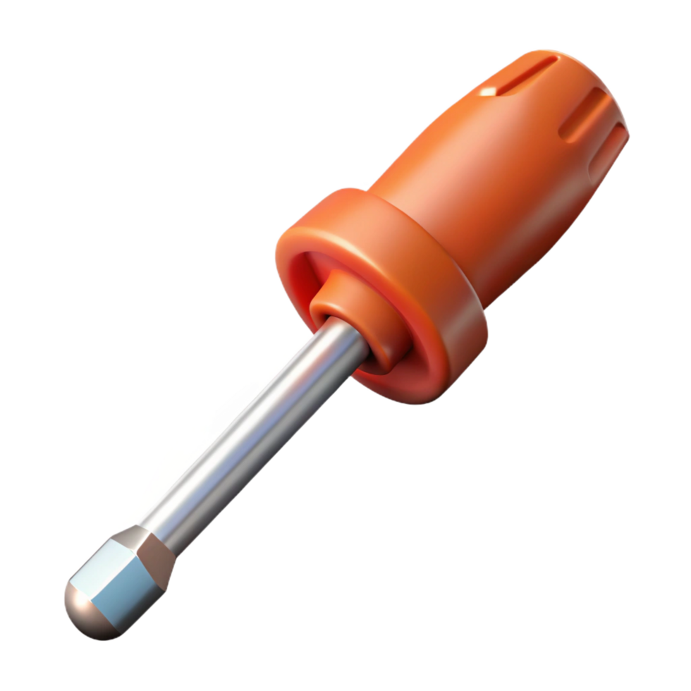 radiant dramatic abstract A screwdriver, Phillips head. NO BACKGROUND with Transparent Background. studio quality png