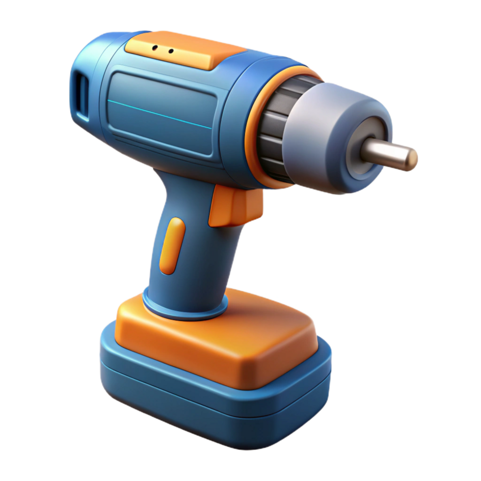 majestic reflective tropical A drill, cordless. NO BACKGROUND with Transparent Background. impeccable png