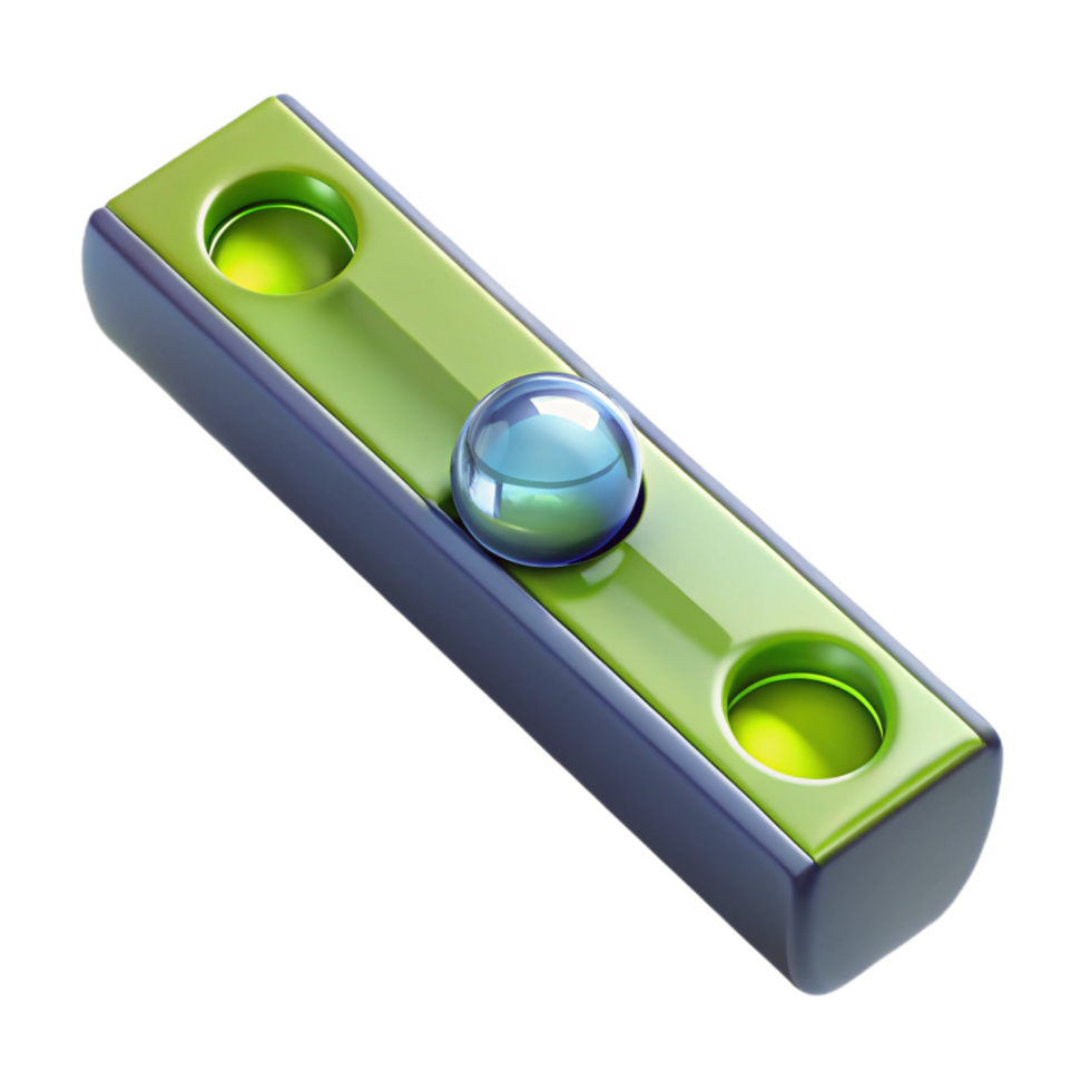 wonderful intense artistic A level, bubble level. NO BACKGROUND with Transparent Background. expertly shot png