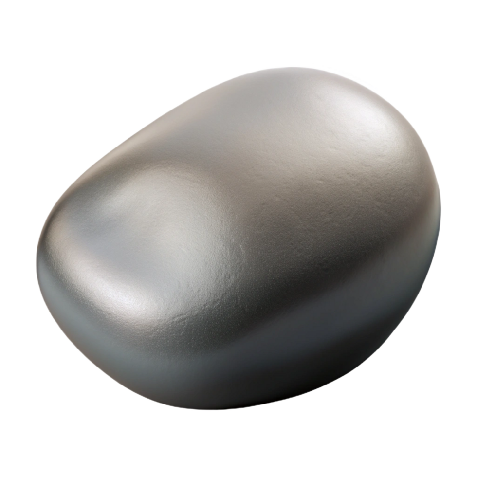 magnificent memorable Smooth gray river stone NO BACKGROUND with Transparent Background. png