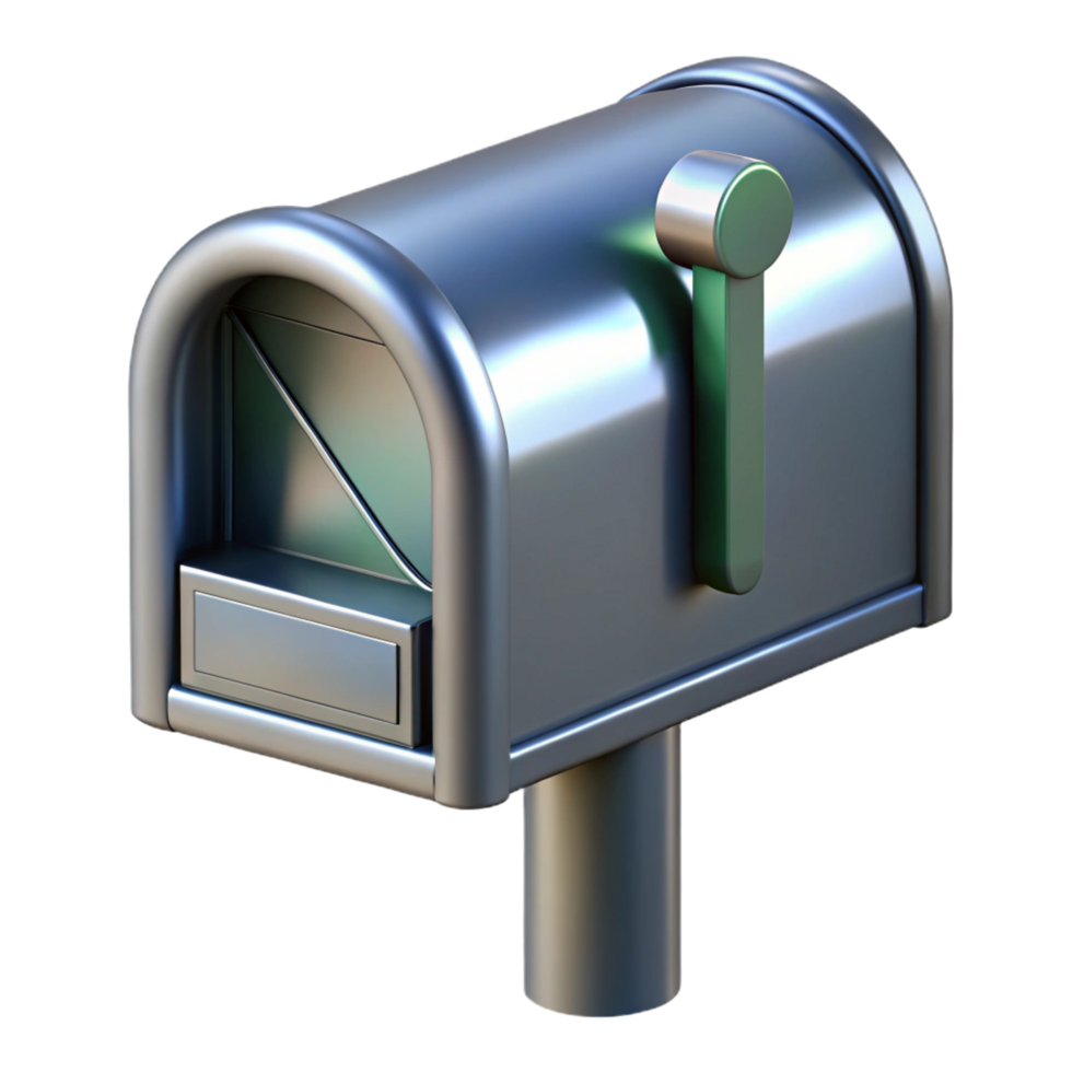 sumptuous mysterious geometric Mail box, metal container, NO BACKGROUND with Transparent Background. exclusive png