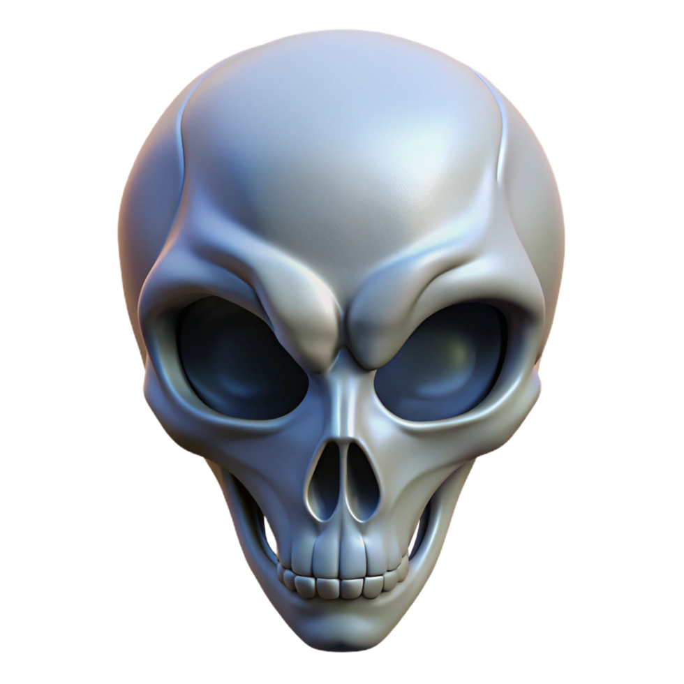 alluring exceptional Alien skull with intricate bone structure NO BACKGROUND with Transparent Background. png