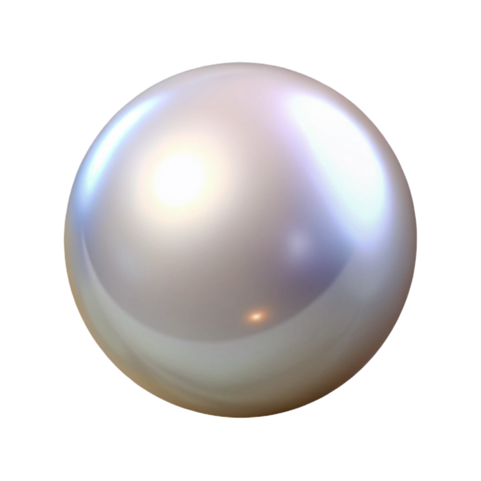 pristine artistic A single, perfect pearl. NO BACKGROUND with Transparent Background. luxury png