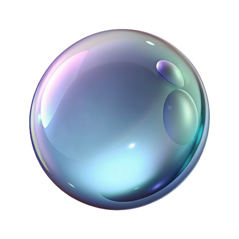 calm vibrant A floating, transparent bubble. NO BACKGROUND with Transparent Background. genuine png