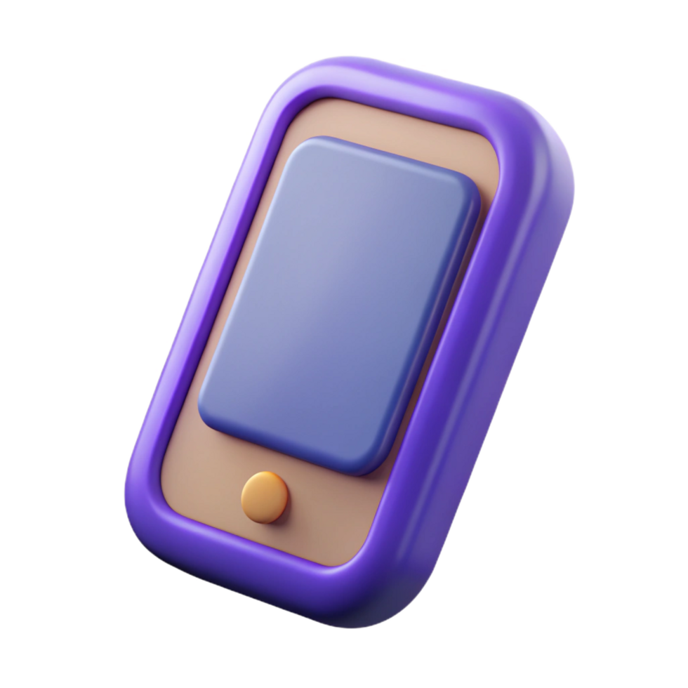 captivating joyful artistic A single, stylized mobile phone icon. NO BACKGROUND with Transparent Background. masterfully captured png
