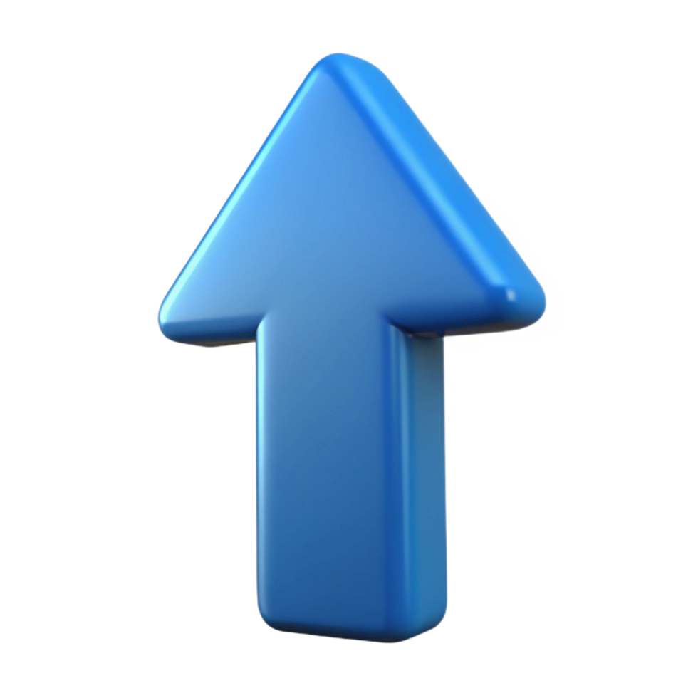 unforgettable industrial A single, stylized arrow pointing upwards. NO BACKGROUND with Transparent Background. high resolution png