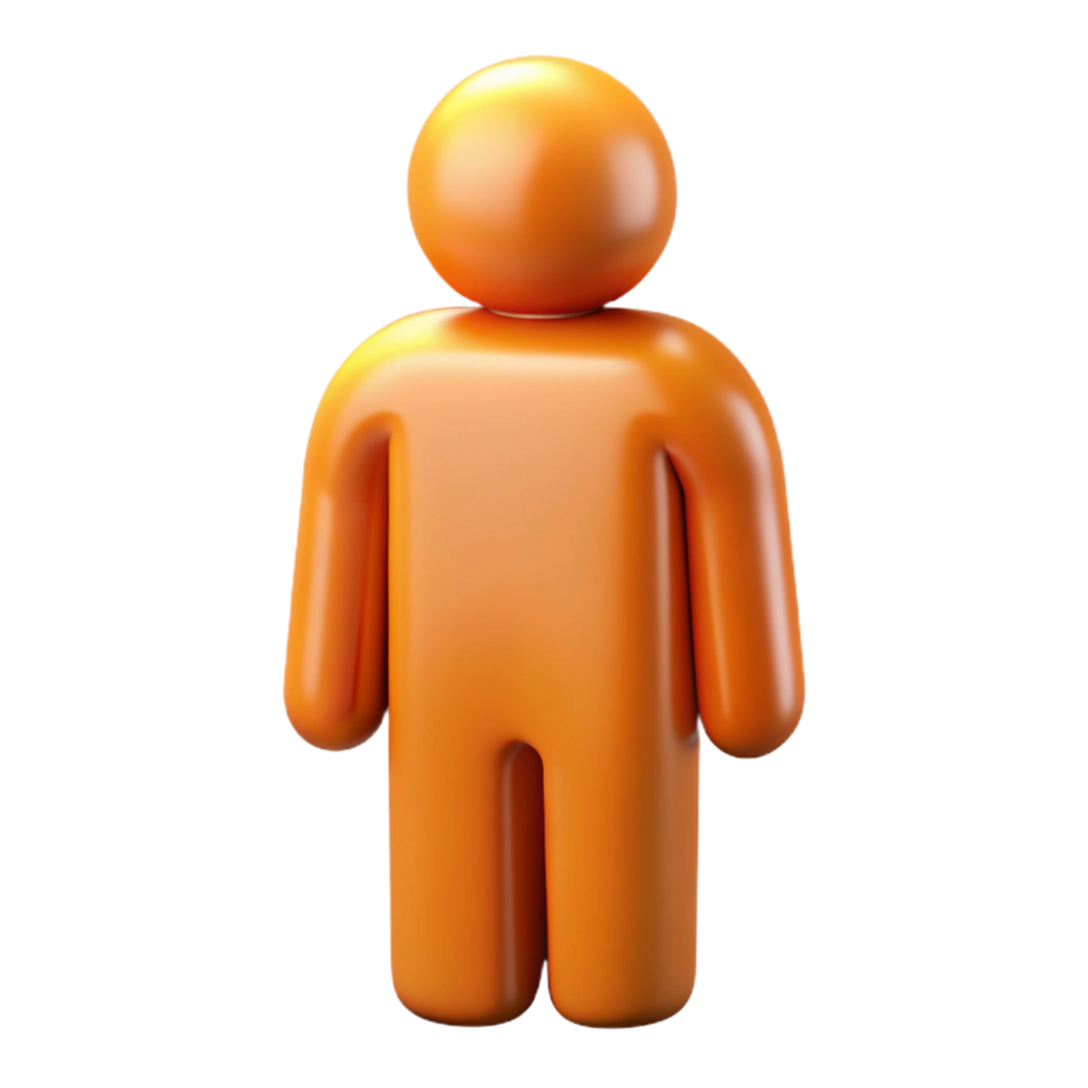 vibrant classic A single, stylized human silhouette. NO BACKGROUND with Transparent Background. original png