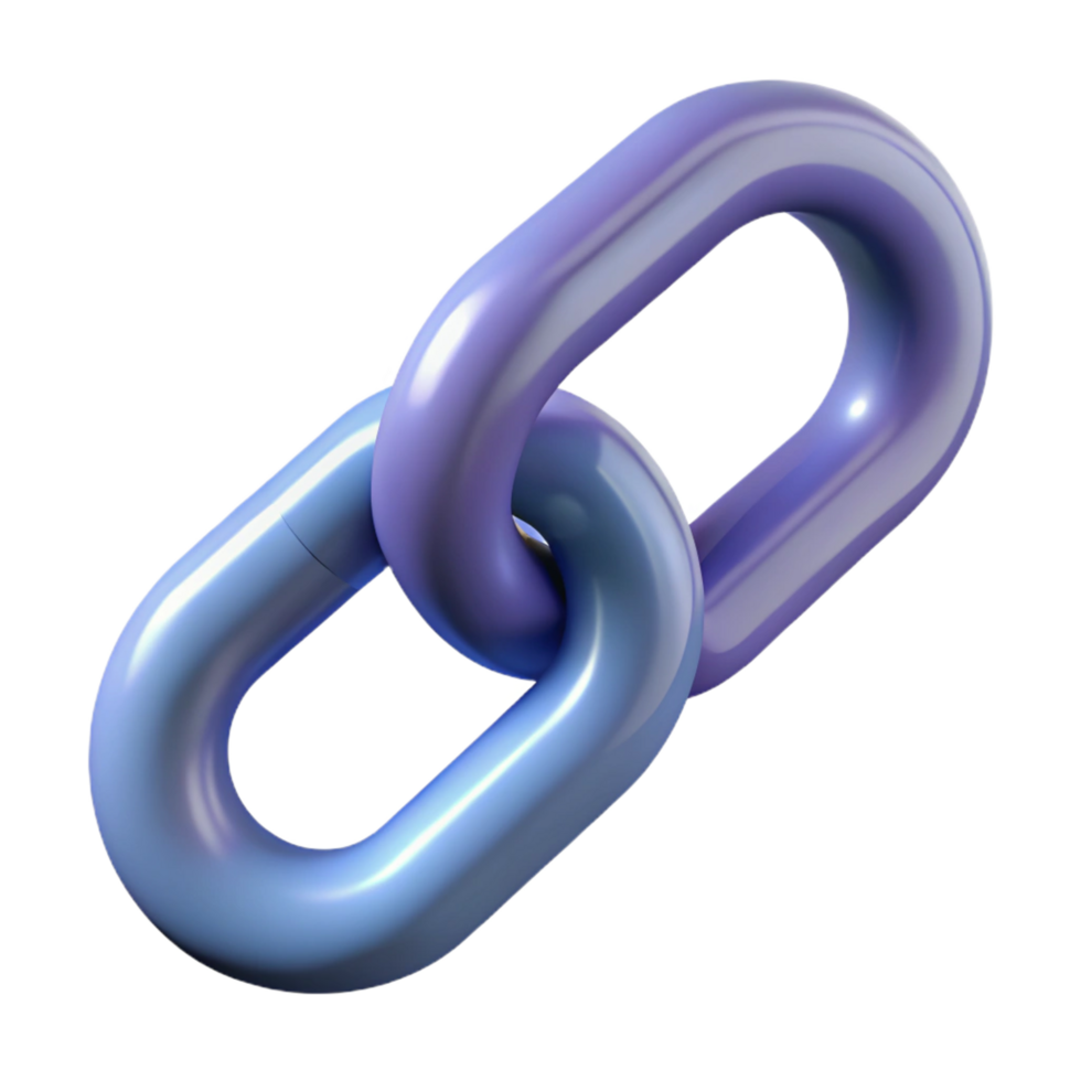 elegant impressionist A stylized chain link. NO BACKGROUND with Transparent Background. masterfully captured png