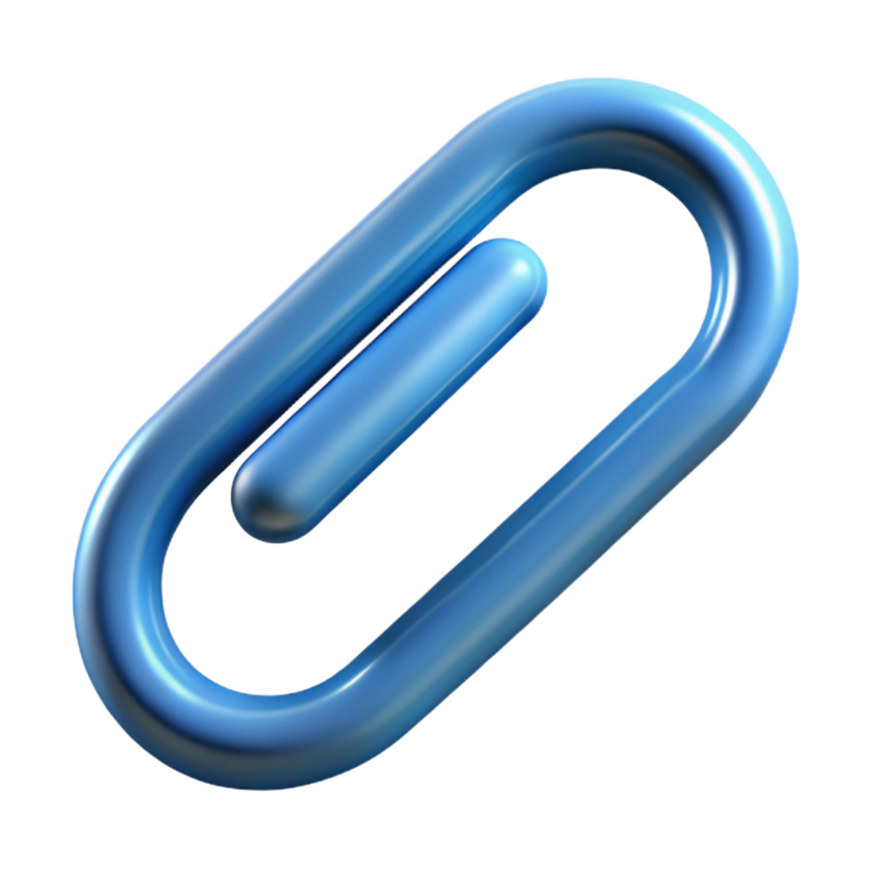 captivating distinguished A stylized paperclip. NO BACKGROUND with Transparent Background. png