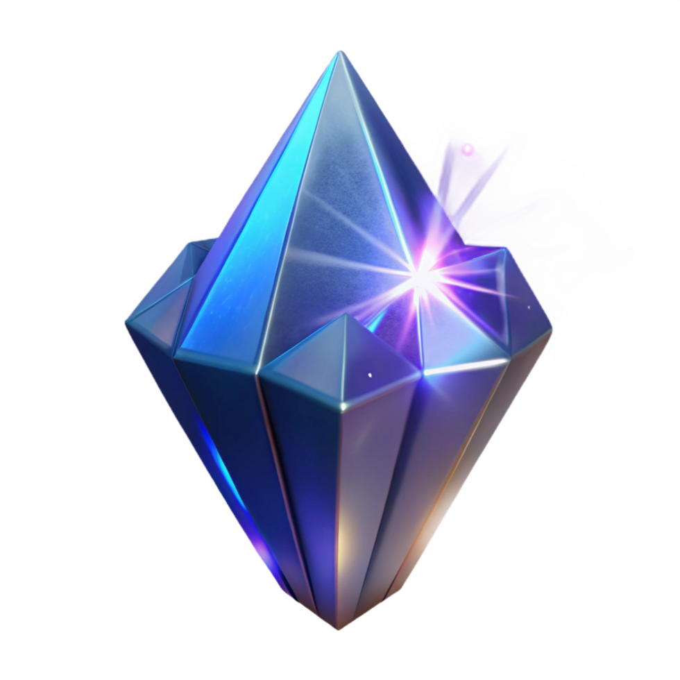 distinctive nordic A single, glowing crystal shard, pulsing with magic, NO BACKGROUND with Transparent Background. genuine png