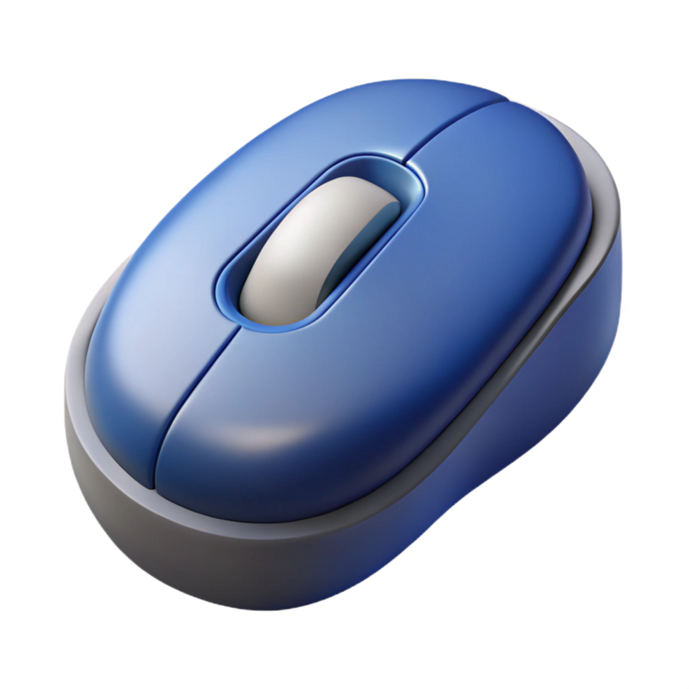 pristine standout A single computer mouse with a scroll wheel. NO BACKGROUND with Transparent Background. png